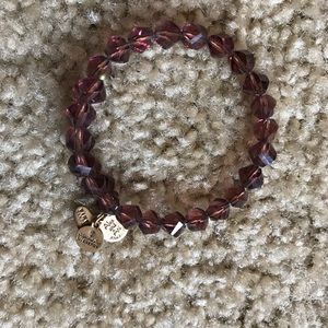 Alex and Ani gold colored, beaded, wrap bracelet.